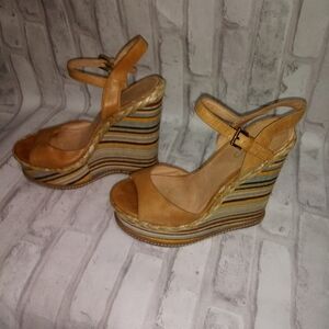 Aldo summer multi colored wedge san…